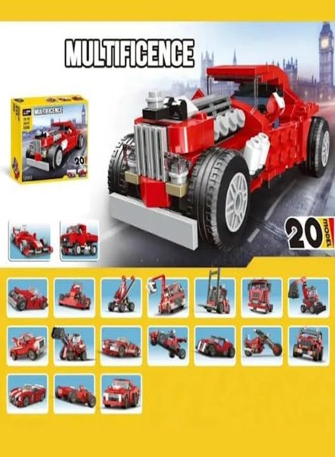 Sky Tech® 20-in-1 Magic Building Blocks Set 268+ Pieces Creative Construction Toy for Kids |Includes Instruction Manual Ideal for Boys & Girls Ages 6+ DIY Brick Vintage Car, Truck, Bike Models - Image 5